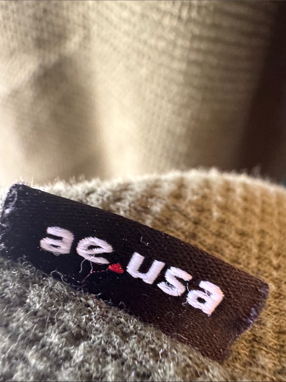 American Eagle Olive Waffle Knit Henley Top - Picture 4 of 4